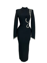 Load image into Gallery viewer, Swirl Crystal Bodycon Dress