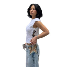Load image into Gallery viewer, Light Blue Hollow Out Crystal Star Denim Jeans