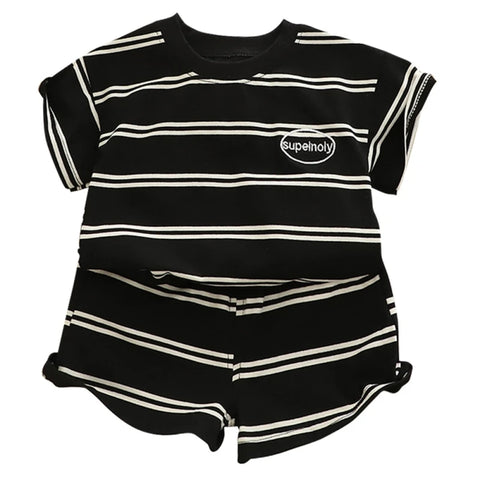 Double Stripe Short Set-Modern Baby Las Vegas