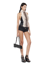 Load image into Gallery viewer, Striped Gradient Fur Halter Top