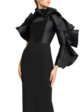 Load image into Gallery viewer, Ruffled One-Shoulder Satin Dress-Modern Baby Las Vegas