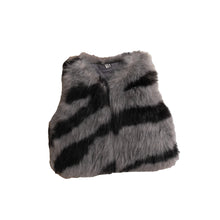 Load image into Gallery viewer, Zebra Print Fur Vest-Modern Baby Las Vegas