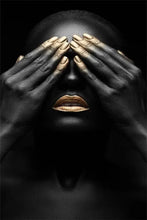 Load image into Gallery viewer, Black And Gold Canvas Poster