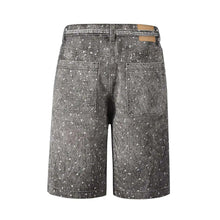 Load image into Gallery viewer, 3D Print Crystal Speckled Denim Shorts