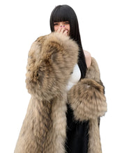 Load image into Gallery viewer, Brown Ribbed Design Fur Coat-Modern Baby Las Vegas
