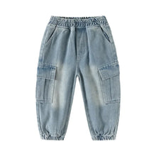 Load image into Gallery viewer, Faded Pocket Denim Jeans