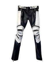 Load image into Gallery viewer, Zipper Leather Patchwork Pants-Modern Baby Las Vegas
