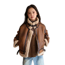 Load image into Gallery viewer, Cashmere Fur Leather Coat