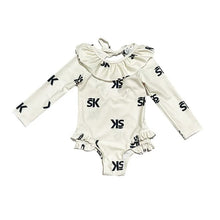 Load image into Gallery viewer, Black And White Letter Swimwear