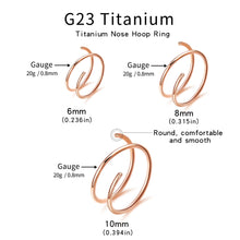 Load image into Gallery viewer, Titanium Double Hoop Nose Ring Set-Modern Baby Las Vegas