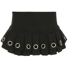 Load image into Gallery viewer, Grommet Pleated Mini Skirt