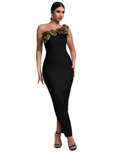 Load image into Gallery viewer, 3D Gold Flower Dress-Modern Baby Las Vegas