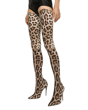 Load image into Gallery viewer, Leopard Over The Knee Sock Boots