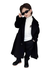 Load image into Gallery viewer, Long Wool Button Coat