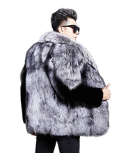 Load image into Gallery viewer, Grey And Black Fur Coat