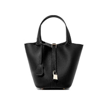 Load image into Gallery viewer, Genuine Leather Bucket Tote Bag