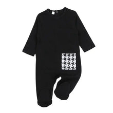 Load image into Gallery viewer, Plaid Pocket Patch Romper-Modern Baby Las Vegas