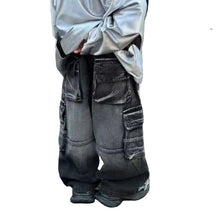 Load image into Gallery viewer, Grey Ombre Cargo Pants