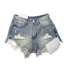Load image into Gallery viewer, Ripped Pop Out Denim Shorts