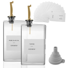 Load image into Gallery viewer, 500ml Rectangular Olive Oil Glass Dispenser Bottle