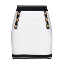 Load image into Gallery viewer, Knit Gold Button Crop Top And Skirt-Modern Baby Las Vegas
