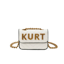 Load image into Gallery viewer, Luxe Leather Gold Letter Handbag