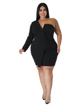 Load image into Gallery viewer, One Shoulder V Neck Dress-Modern Baby Las Vegas