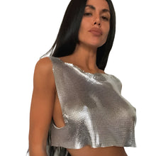 Load image into Gallery viewer, Metallic Crop Tank Top-Modern Baby Las Vegas