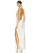Load image into Gallery viewer, White Open-Back Crystal Dress