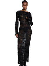 Load image into Gallery viewer, Knitted Crochet Backless Maxi Dress-Modern Baby Las Vegas