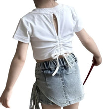Load image into Gallery viewer, Irregular Gray Denim Skort-Modern Baby Las Vegas