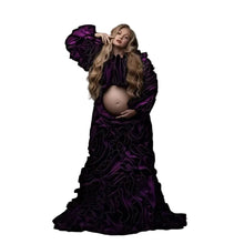 Load image into Gallery viewer, Hollow Out Ruffle Maternity Dress