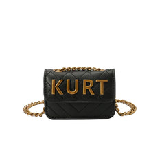 Load image into Gallery viewer, Luxe Leather Gold Letter Handbag