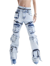 Load image into Gallery viewer, Interchangeable Zipper Pocket Denim Jeans-Modern Baby Las Vegas