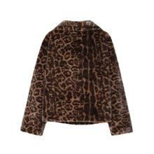 Load image into Gallery viewer, Thick Leopard Faux Fur Coat