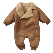 Load image into Gallery viewer, Suede Teddy Romper