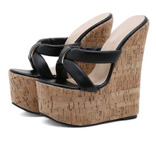 Load image into Gallery viewer, Peep-Toe Wedge Platform Sandals-Modern Baby Las Vegas