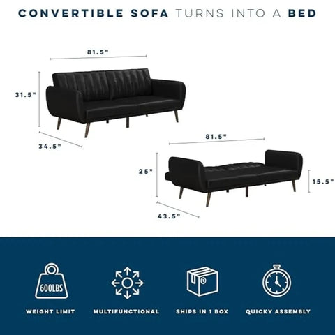 Modern Ribbed Sleeper Sofa-Modern Baby Las Vegas