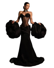 Load image into Gallery viewer, Off Shoulder Couture Mesh Patch Dress