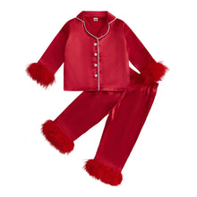 Load image into Gallery viewer, Fuzzy Christmas Pajama Set