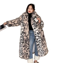 Load image into Gallery viewer, Beige Leopard Fur Coat