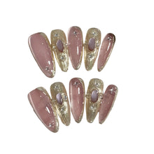 Load image into Gallery viewer, 10pc Long Metal Press On Nails