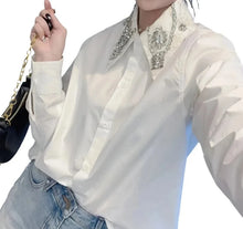Load image into Gallery viewer, Crystal Stitch Blouse-Modern Baby Las Vegas