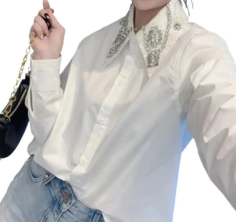 Crystal Stitch Blouse-Modern Baby Las Vegas