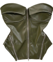 Load image into Gallery viewer, Leather Zipper Tube Top-Modern Baby Las Vegas