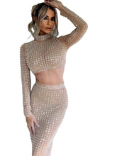 Load image into Gallery viewer, Crystal Mesh Crop Top Dress Set-Modern Baby Las Vegas