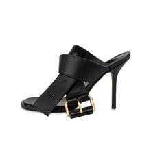 Load image into Gallery viewer, Cross Belt Buckle Sandals-Modern Baby Las Vegas