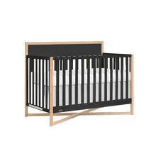 Load image into Gallery viewer, 5-in-1 Matte Black Convertible Baby Crib