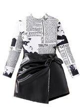 Load image into Gallery viewer, Letter Top And Skirt Set