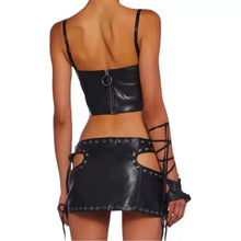 Load image into Gallery viewer, Hollow Out Lace Metal Circle Skirt Set